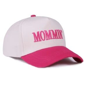 Pink and White Baseball Cap
